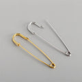Fine Trendy 925 Sterling Silver Paperclip Ear Hooks Women Fashion 18k Gold Pin Stud Earrings For Women