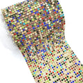 S241 Factory Supply Bling Bling Colorful Rhinestone Mesh Trim Crystal Mesh Fabric Rhinestone Mesh Fabric for Bags