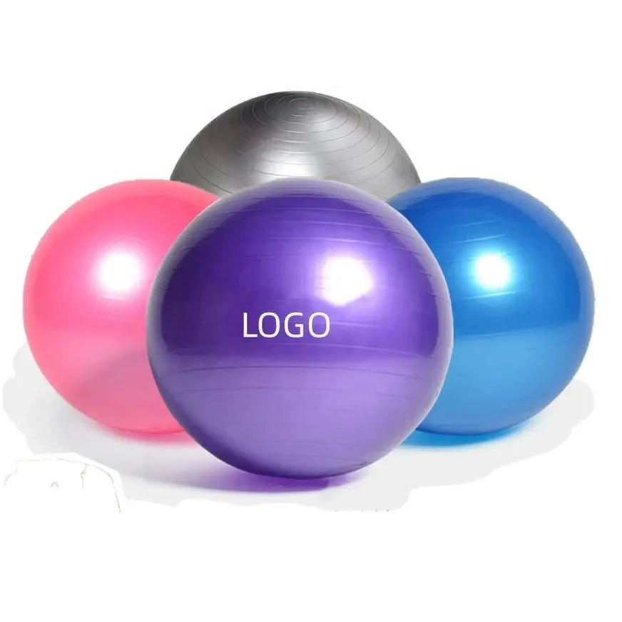Home Use Eco-friendly Anti-burst PVC Yoga Ball with Pump Soft Inflatable 75cm for Yoga Exercise
