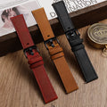 18mm 20mm 22mm Luxury Crazy Horse Genuine Leather Watch Bands Pvd Black Buckle Handmade Quick Release Top Grain Leather Straps