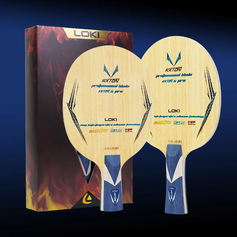 Loki Hot Sale Custom Rxton 5Pro Ping Pong Blades Basalt Carbon Faster Hitting Speed 7 Ply Professional Blade Table Tennis