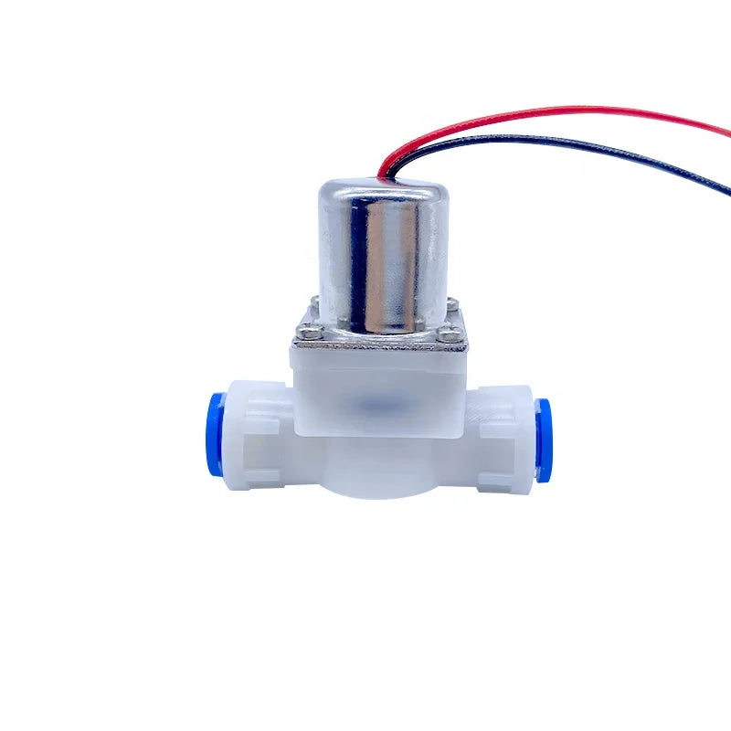 Dc 12V  Plastic 1/4 Quick Connect Valve Solenoid Valve Latching Water Solenoid Valve for Water Dispenser