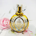 Cosmetic Packaging Top Selling Empty Arabic Style Decorative Glass Bottle Metallic Color Perfume Bottles