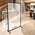 Hot Sell Room Dividers for Office/Restaurant/Gym Portable Social Distance Restaurant Partition Decorative Metal clear Screen