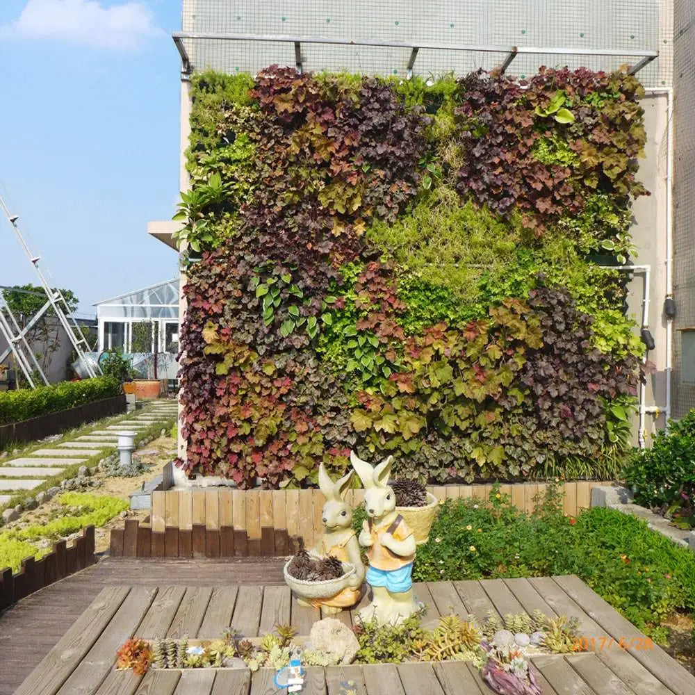 One Pocket Wall-mounted PP Gardening Flower Pot Decorative 1 square meter DIY Vertical Garden Pot Planter greenwall vertical Kit