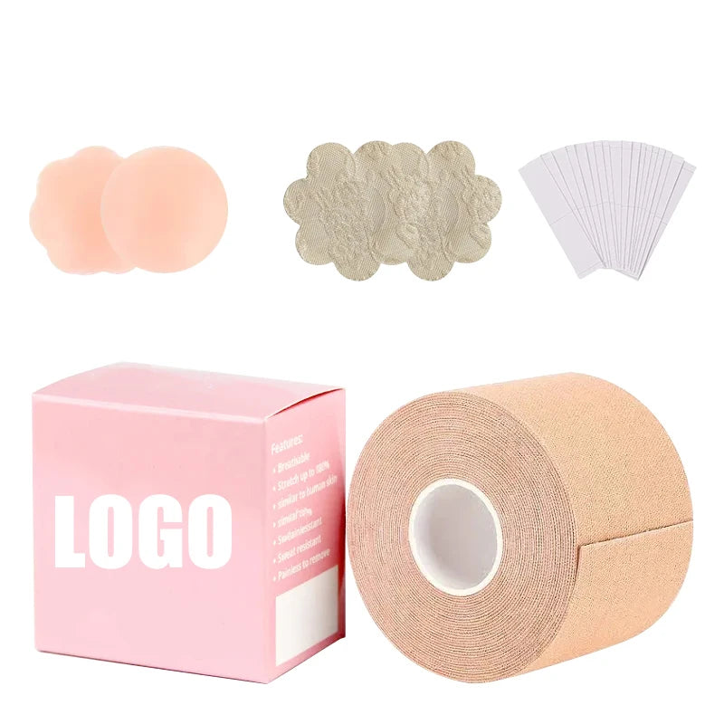 Factory Seamless Breast Lift Tape with Nipple Cover Invisible Boob Tape for Cup A-G Plus Size Body