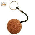 New Style Wooden Buoyant Ball Keyring Water Sports Keyring Floating Cork Keychain