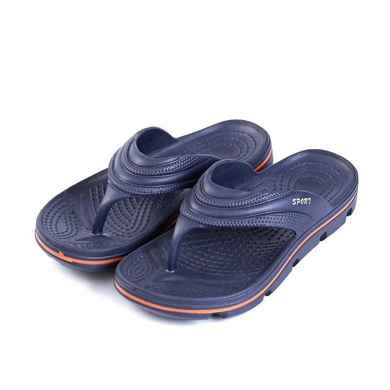 Customize House EVA Flats Shoes Men Summer Beach Flip Flops with Big Size with Good Quality for Wholesale