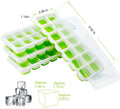 14 Grid Silicone Ice Cube Trays  Easy Removable Silicone and 14 Ice Cube Trays With Splash Resistant Removable Lid