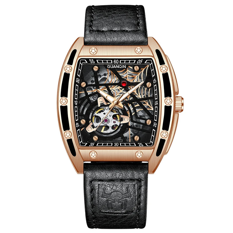 GUANQIN Montre New Skeleton Mechanical Wrist Watch Luxury Fashion Automatic Watch for Men Tourbillon Janpan 8N24 Reloj Hombre