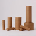 Paper Cylinder Box Custom Cosmetic Brushes Tube Round Kraft Paper Cardboard Packaging Tube Box With Lid Gift Paper Round Box