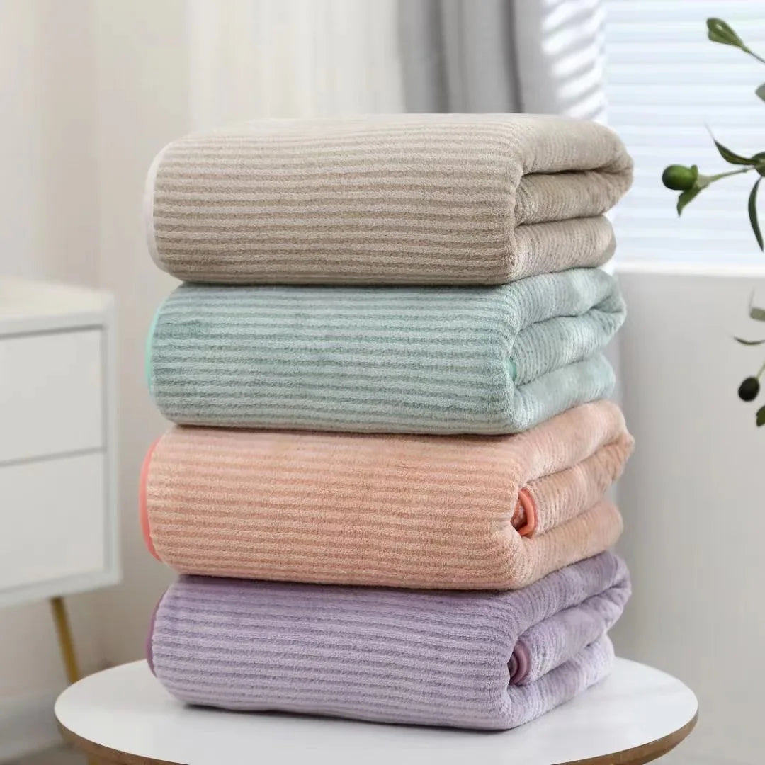Wholesale Microfiber Bath Towels Set Coral Fleece Face Hair Towel for Bathroom
