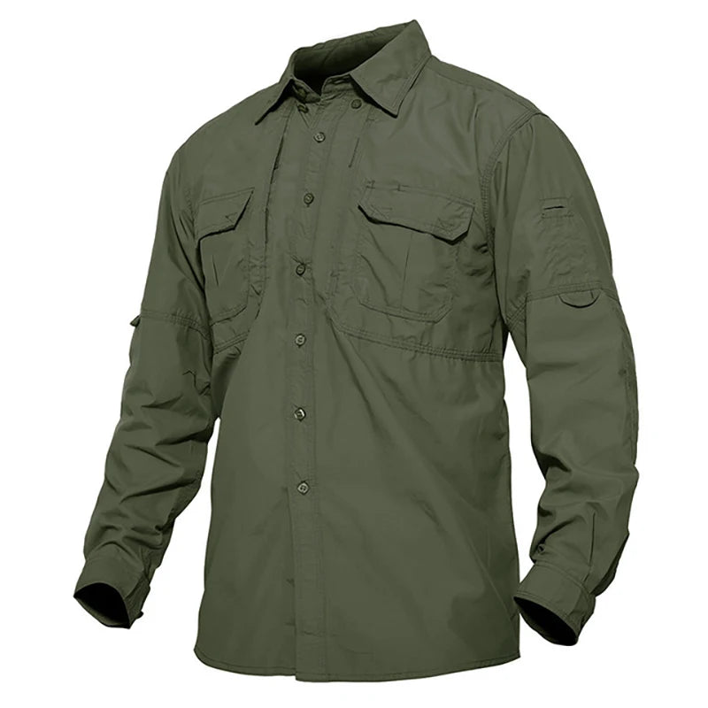 Wholesale Spring Quick Dry Shirt Hiking Outdoor Long Sleeve Shirt Workout Single Button Shirt