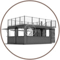 Steel Shipping Container Bar & Restaurant Prefab Modern Expandable Movable Industrial Design