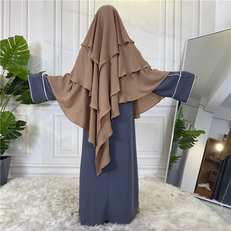 Wholesale Custom NIDA  Islamic Muslim Long Dubai Khimar Soft Khimaar Hijab for Women