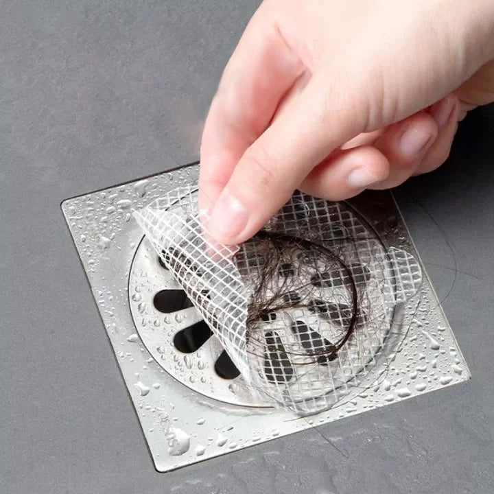 3.54 Inch Disposable Hair Catchers Mesh Sticker Strainers for Shower Drain Bathroom Bathtub Washbasin Floor Balcony Drain Hole