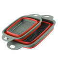 Over the Sink Collapsible Colander Strainers Basket Kitchen Wash Fruit Vegetable Plastic Foldable Silicone Colander with Handles