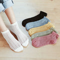 Wholesale New Summer Plain Thin Short Socks Female Cotton Mesh Ankle Socks for Women