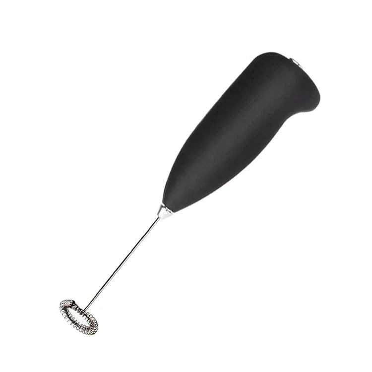 Battery Operated Soft Stainless Steel Coffee Mixer Stirrer Handheld Milk Foam Maker Electric Milk Frother with Stand