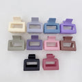 Wholesale Hair Claw Clip Simple Style Custom Matte Hair Crab Clam Fashion Square Jelly Color Plastic Claw Clips for Women
