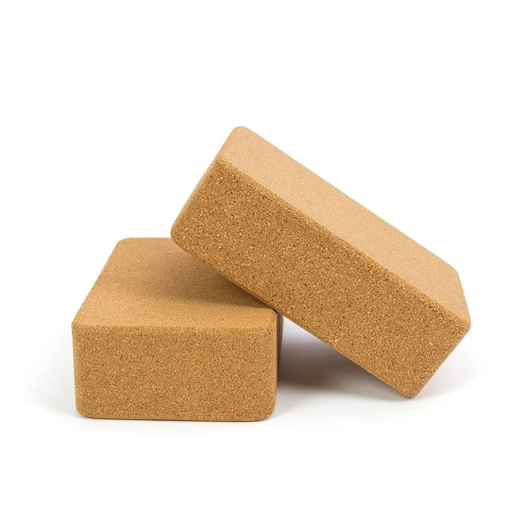 Hot Selling  Cork Yoga Brick 3*6*9 4*6*9 Inch Natural Cork Yoga Blocks High Density Non Slip Cork Yoga Block