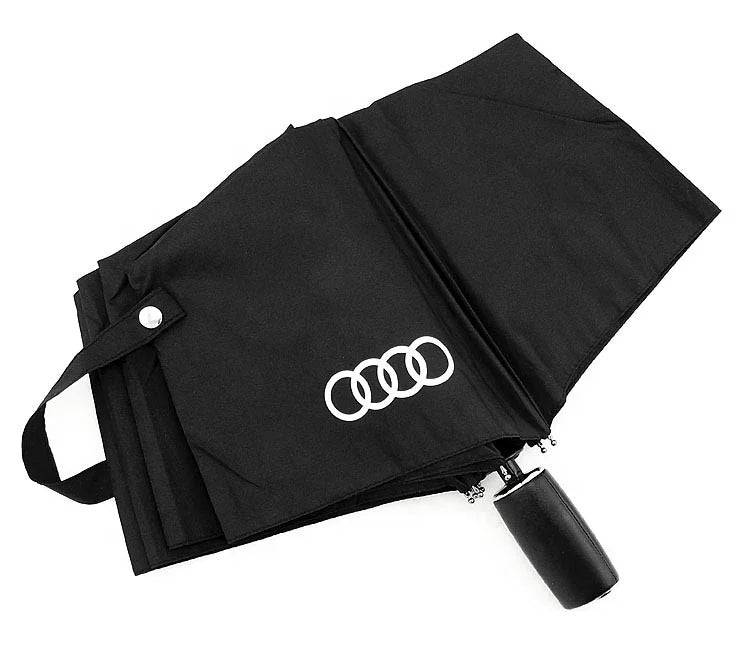 new automatic folding umbrella with leather coated handle