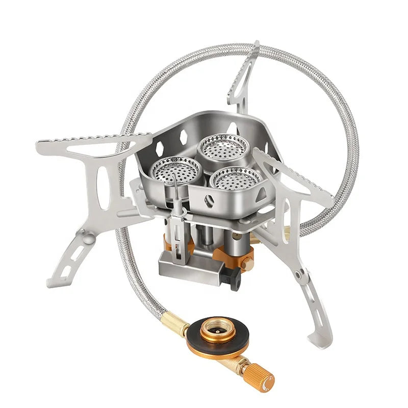 IRONDONKEY Outdoor Convenient Camping Mini Gas Stove Camping Gas Stove Outdoor Kitchen Cooking Camping Stove Gas