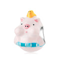 New Designer Charms 925 Sterling Sliver Lovely Pigs Love to Dress up Pink Enamel Beads Fit Women Bracelet DIY Jewelry Making