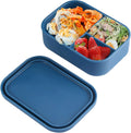 Portable High-Capacity Food Grade Container Silicone Bento Lunch Box BPA Free Food Storage Box With Lid