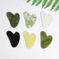 Facial Massager Tool Rollers Set Heart-shaped Pink Crystal Scraping Board Jade Facial Massage Roller Gua Sha