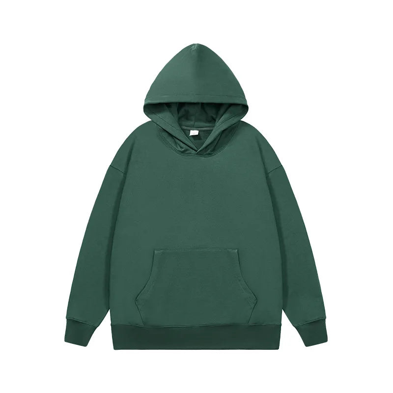 Custom Cotton Hoodies Solid Color Oversize Heavyweight Hooded Pullover for Men
