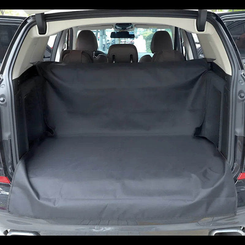 2-in-1 Luxury Dog Car Seat Cover Waterproof Pet Cat Carrier Protector with Solid Backseat Hammock for Travel