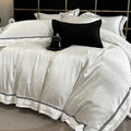 European Style Luxury Satin Embroidered Cotton Bedding Sets Bed Sheets