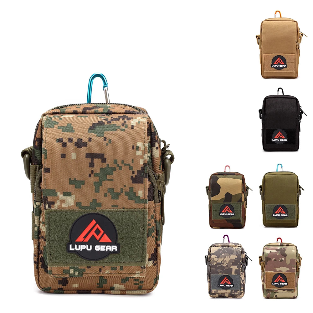 Lupu BL048 Unisex Waterproof Polyester Tactical Waist Bag with Molle System Zipper Closure 18x10x9cm Customizable Colors & Logo
