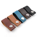 Cabinet Handle Soft Cow Leather Dresser Drawer Door Knobs Pull FurnitureKitchen Knobs