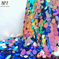 Nanyee Textile Pumpkin Seeds Extra Large Copper Iridescent Sequin Fabric for Displaying