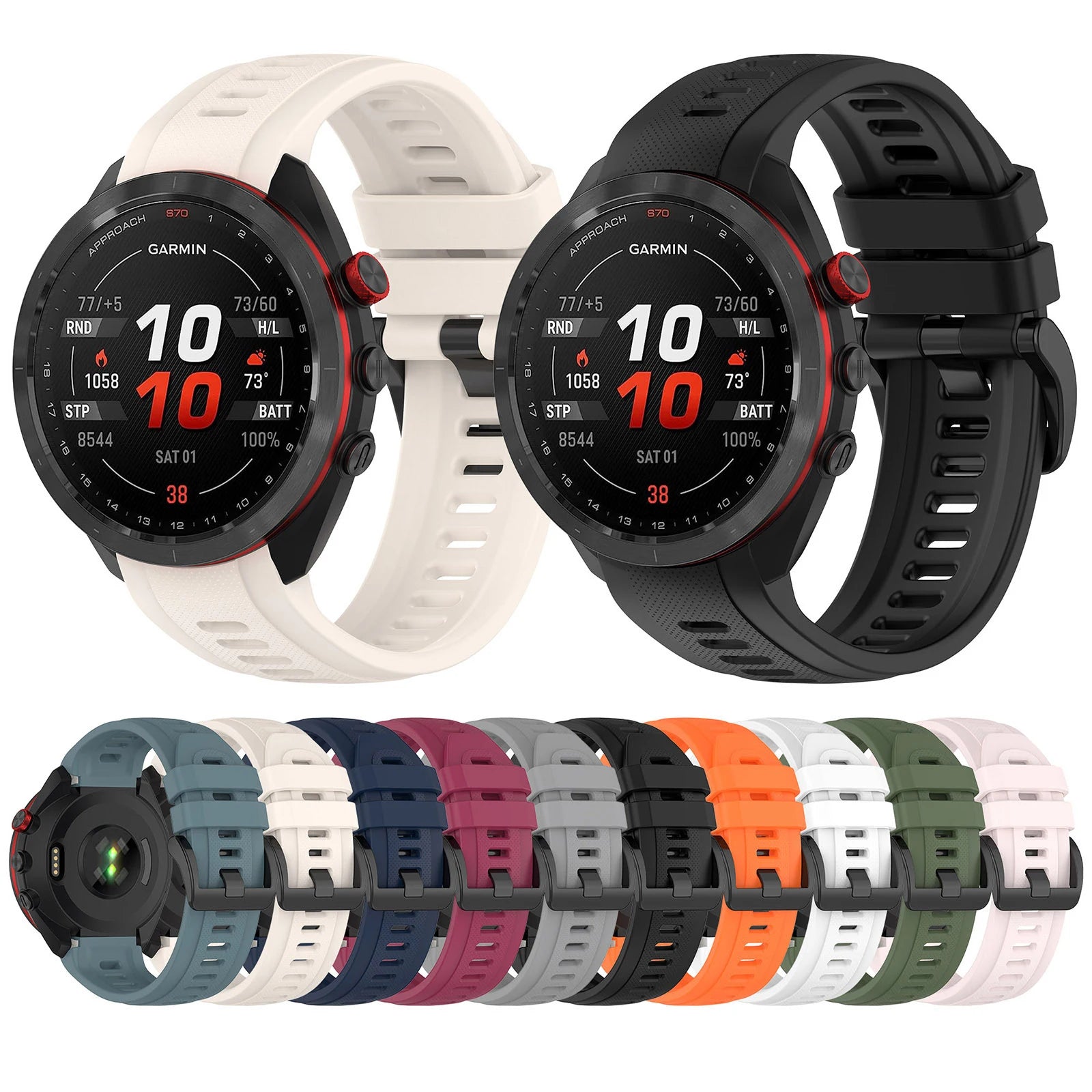 IVANHOE Silicone Strap for Garmin Approach S70 42MM 47MM Smart Watch Band Bracelet Sport Soft Wristband Accessories ApproachS70