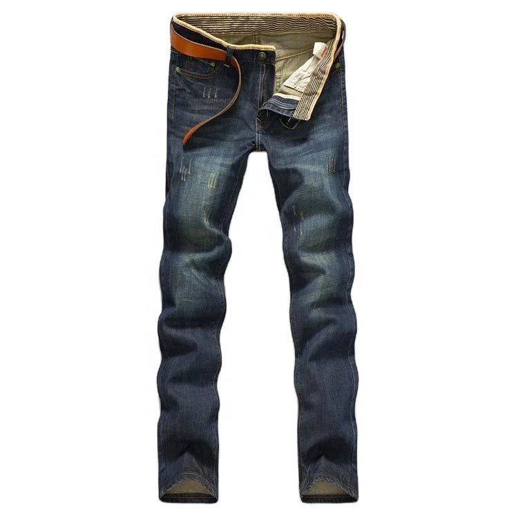 Fashion Designer Wholesale Custom logo Ripped Washed Distressed Men's Denim Jeans Pant