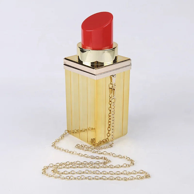 Hot Selling Lipstick Purse Bag Luxury Crossbody Evening Bag Shoulder Chain Mini Acrylic Bag for Ladies