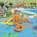 Fiberglass Water Play Equipment with Water System Customizable 3D Drawing Carse of OCEAN BEHACH