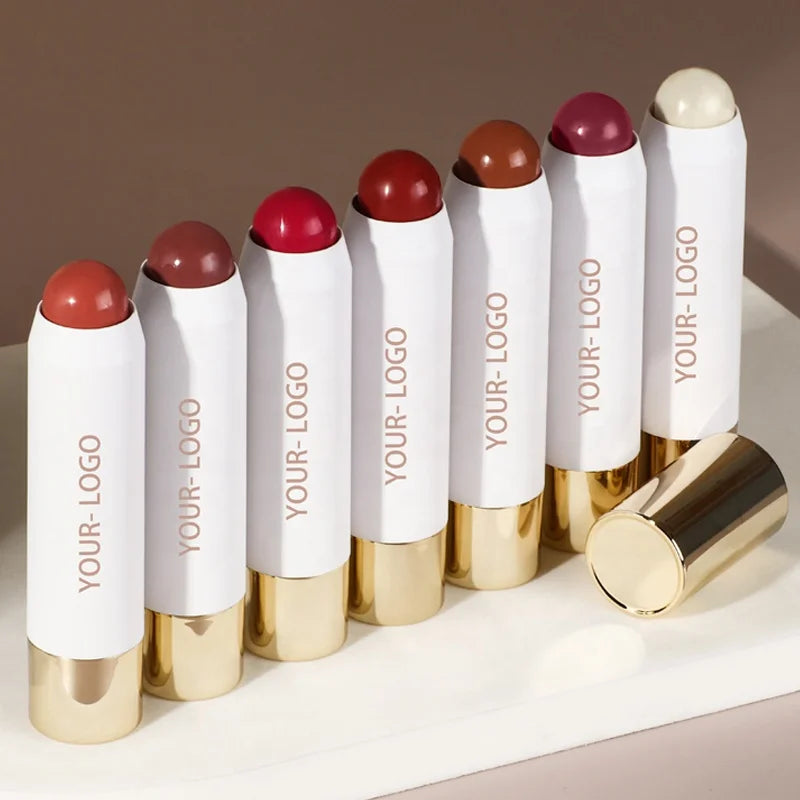 Eco Friendly Craft Gold Round Cream Vegan Contour Concealer Blush Stick Packaging Private Label Cruelty Free Blush Sticks