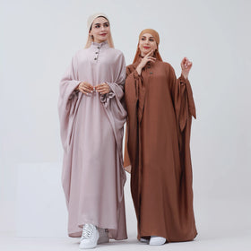 Mexizo Dubai Wholesale Traditional Muslim Clothing Solid Color One Piece Jilbab Kaftan Abaya Women Muslim Dress