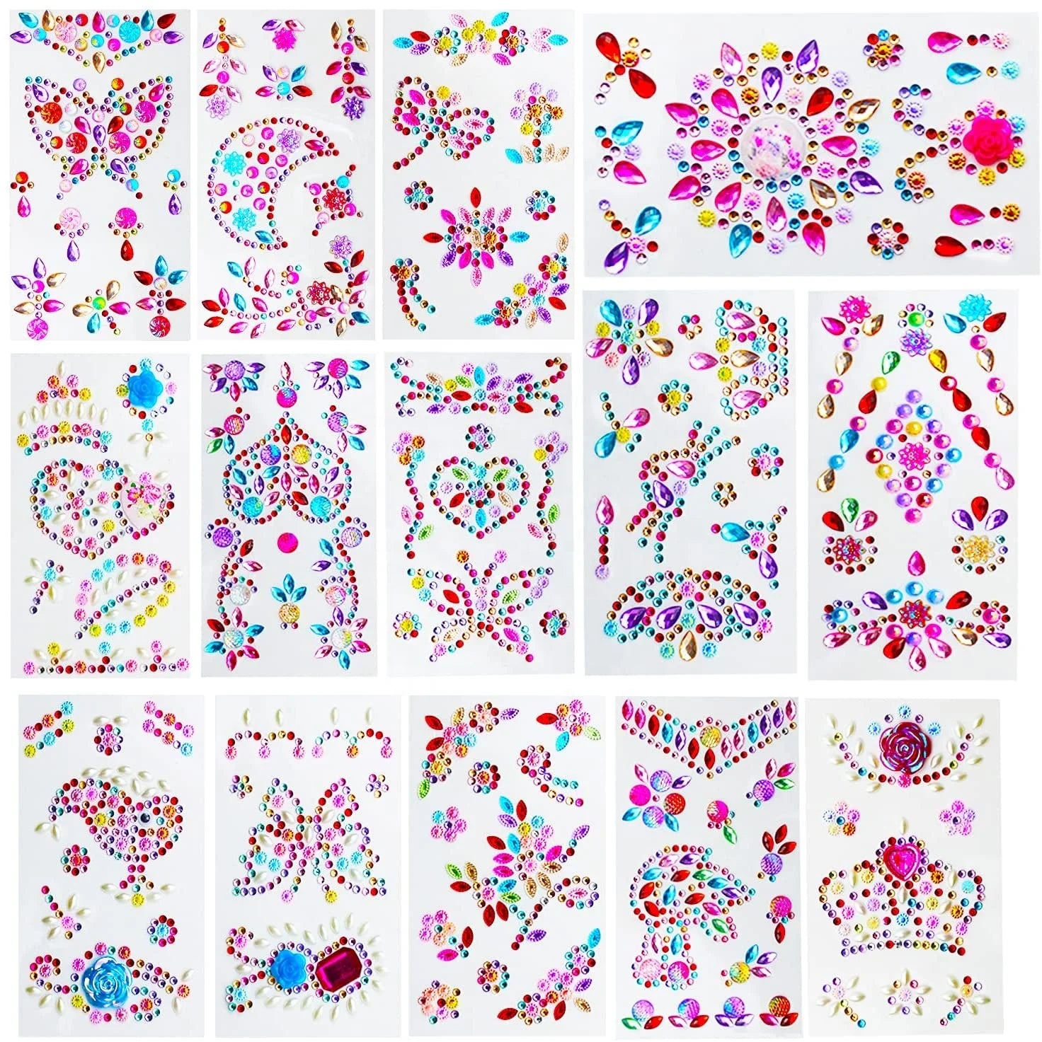 Self-Adhesive Craft Jewels and Gems Sticker for DIY Crafts Scrapbook Water Bottle Stickers Multicolor