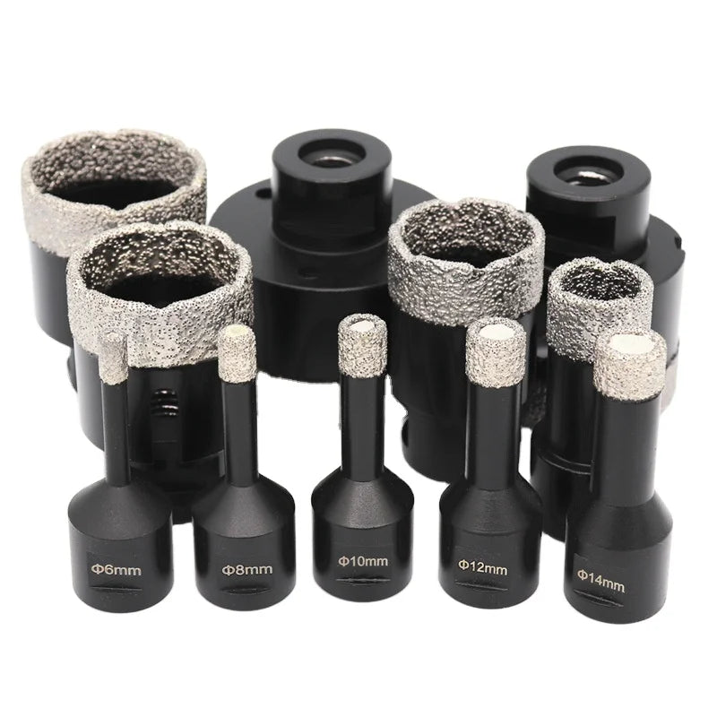 Brazed Diamond Reamer Ceramic Vitrified Brick Drill Floor Tile Dry Drilling Stone Hole Opener M14 Thread