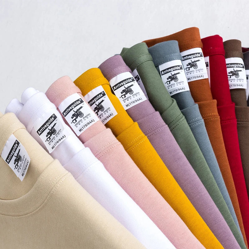 280gsm Luxury High Quality T Shirt Boxy Fit Men's Casual Oversized 100% Cotton Men Tshirt Custom Print Heavyweight T-shirt