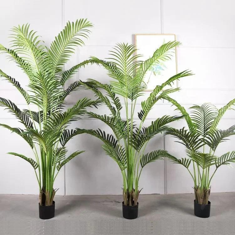 Large Tall Outdoor Artificial Palm Tree Plastic Plants for Swimming Pool Hall Lobby