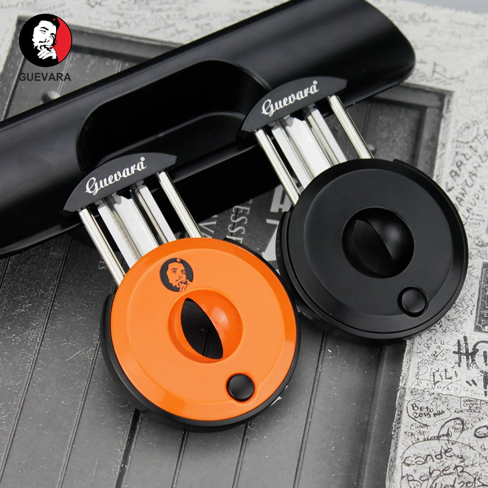 Guevara Sharp Single Blade Cigar Cutter Round Cigar V Cutter for Zinc Alloy Frame