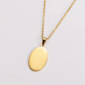 New Trend Non Tarnish Stainless Steel Customizable Blank Oval Pendant Necklace for Engraving