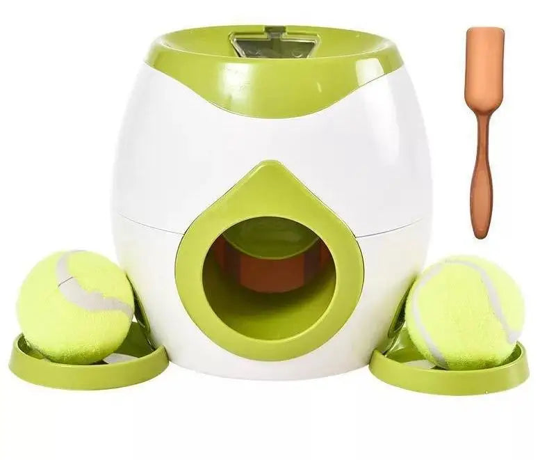Modern Fashion Sport Interactive Dog Reward Machine Pet Tennis Feeder Leaky Food Serving Ball Thrower Launcher Training Exercise