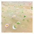 Beautiful Soft Floral Sunflowers Tulle Embroidered Fabric Lace Mesh Embroidered Fabric for Summer Dress